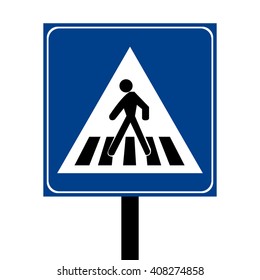 Italy Pedestrian Crossing Road Sign