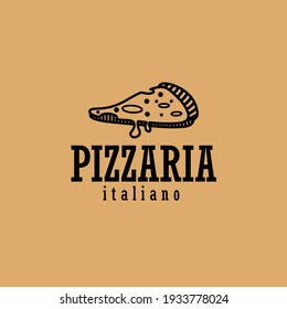 logotipo de pizza de italia para restaurante de comida y bebida