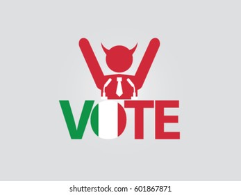 Italy Podium Evil Politician Celebrate Vote