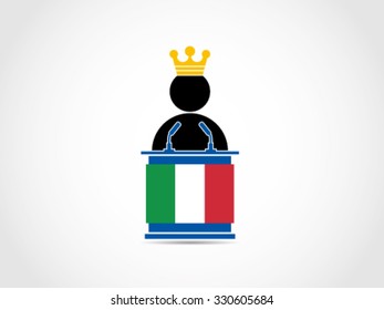 Italy Podium Speech Agenda King