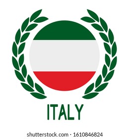 Italy poster with flag - Vector illustration design