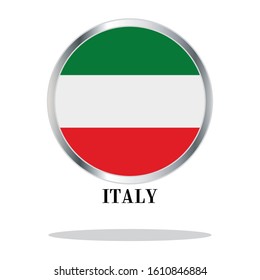 Italy poster with flag - Vector illustration design