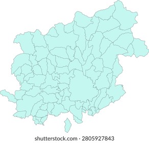 Italy province Benevento Vector map with communes