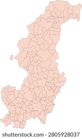 Italy province Como Vector map with communes