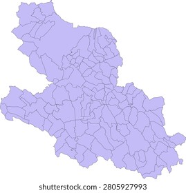 Italy province L'Aquila Vector map with communes