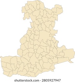 Italy province Padova Vector map with communes
