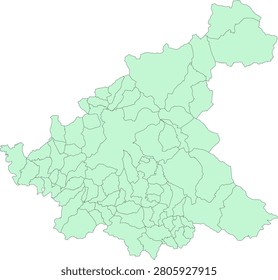 Italy province Rieti Vector map with communes