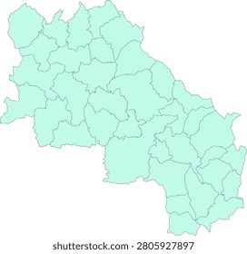 Italy province Siena Vector map with communes