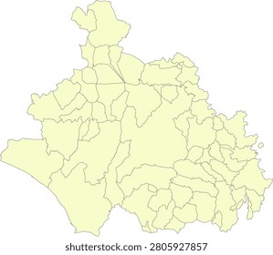 Italy province Viterbo Vector map with communes