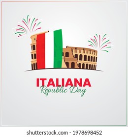 Italy Republic Day. abstract background