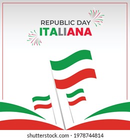 Italy Republic Day. Flag abstract background