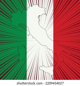 Italy Republic Day Map Design