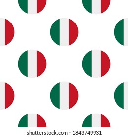 marca de italia redonda sin inconvenientes. iconos de círculo. Símbolos geométricos. Textura para viajes, páginas deportivas, concursos, diseños de juegos. fondo de pantalla patriótico.