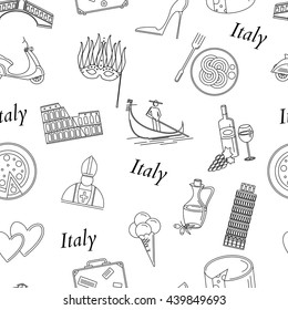 Italy  seamless pattern. Vector image.