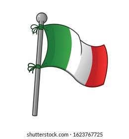 Italy Simple Flag Vector Illustrator Cartoon Stock Vector (Royalty Free ...