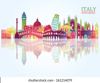 Italy skyline. Vector illustration