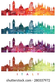 Italy skyline. Vector illustration