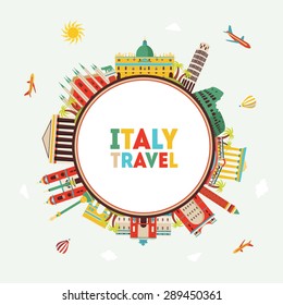 Italy skyline. Vector illustration