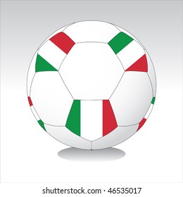 Italy soccer ball vector