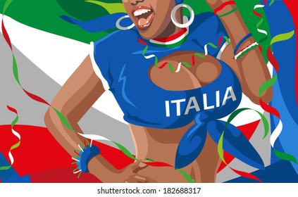 Italy soccer fan background