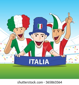 Italy Sport Fans Vector