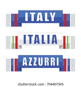 italy team football scarf, soccer scarves set