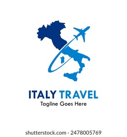 Italy travel design logo template illustration