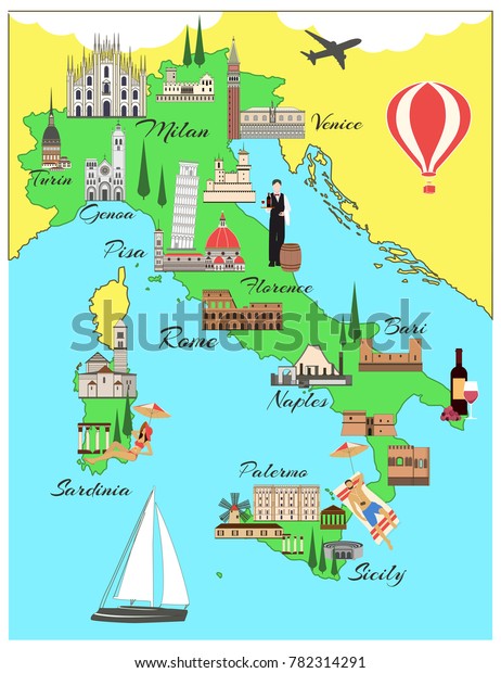 Italy Attractions Map