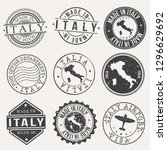 Italy Travel Stamp Made In Product Stamp Logo Icon Symbol Design Insignia.