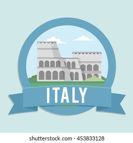 italy travel and tour design concept