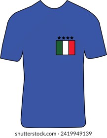 Ilustración vectorial simple de camisetas de Italia