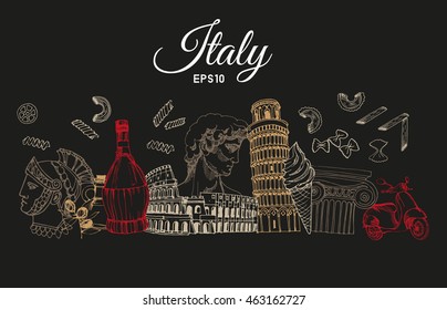 Italy. Vector background