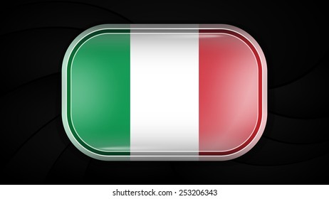 Italy. Vector Flag Button Series. Rectangular Shape This image is a vector illustration and can be scaled to any size without loss of resolution. This image will download as a EPS file.