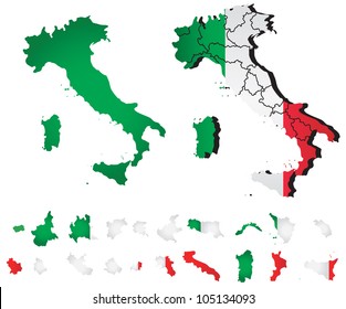 Italy vector map