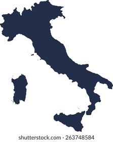 Italy Vector map. High detailed. 