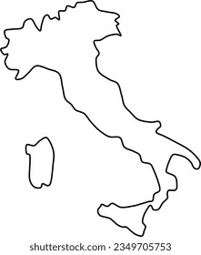 italy vector outline transparent map