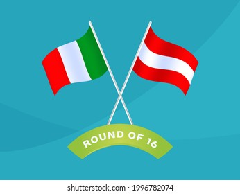 italy vs austria match vector illustration Football euro 2020 championship