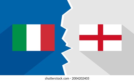 italy vs england concept. vector illustration