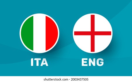 italy vs england match vector illustration Football euro 2020 championship 