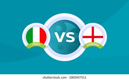 italy vs england match vector illustration Football euro 2020 championship 