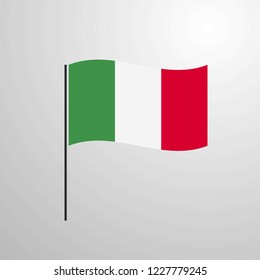 Italy waving Flag