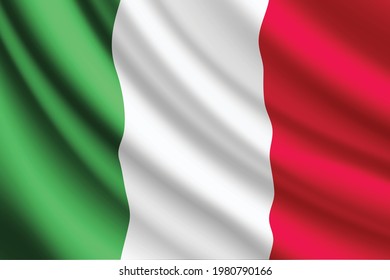 Italy waving flag background. 3D waving flag