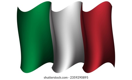 italy waving flag design vector illustration suitable for element on poster design, template and social media post design