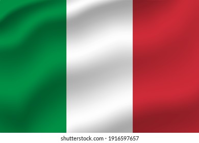 Se puede editar el vector de bandera ondulada de Italia