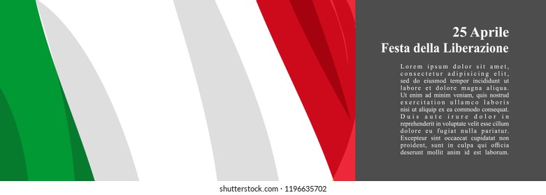 Italy's Liberation Day (festa della liberazione) vector illustration. Suitable for greeting card, poster and banner. 