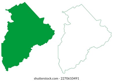 Itarana municipality (Espírito Santo state, Municipalities of Brazil, Federative Republic of Brazil) map vector illustration, scribble sketch Itarana map