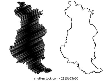 Itarantim municipality (Bahia state, Municipalities of Brazil, Federative Republic of Brazil) map vector illustration, scribble sketch Itarantim map