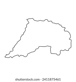 Itasy region map, administrative division of Madagascar. Vector illustration.