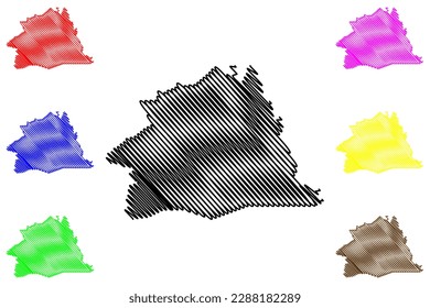 Itatira municipality (Ceará state, Municipalities of Brazil, Federative Republic of Brazil) map vector illustration, scribble sketch Itatira map