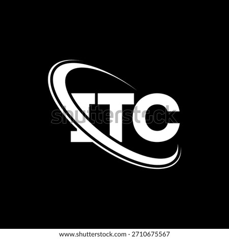 ITC logo. ITC letter. ITC letter logo design. Initials ITC logo linked with circle and uppercase monogram logo. ITC-typography for technology, business and real estate brand.